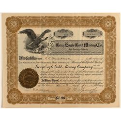 Gray Eagle Gold Mining Co. Stock Certificate
