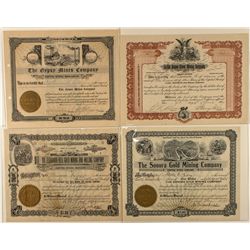 Four Different Colorado Mining Certificates