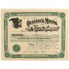 Image 1 : Quantock Mining and Milling Company Stock Certificate