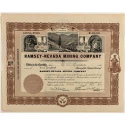 Ramsey-Nevada Mining Co. Stock Certificate