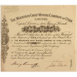 Mountain Chief Mining Co. of Utah, Ltd. 1872