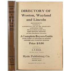 Directory of Weston, Wayland, and Lincoln, 1893