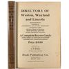 Image 1 : Directory of Weston, Wayland, and Lincoln, 1893