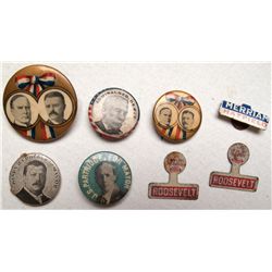 Collection of 8 political pins