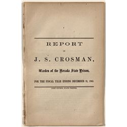 Nevada State Prison Warden's Report 1865