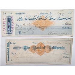 Two Different John Mackay Signed Checks