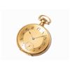 Image 1 : Pocket Watch in Flat Design, 18 Carat Gold, Swiss, 20th C