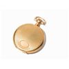 Image 4 : Pocket Watch in Flat Design, 18 Carat Gold, Swiss, 20th C