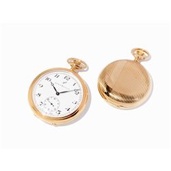 Two Aero Watch Pocket Watches of Gilded Metal, around 1980