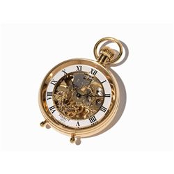 Tissot Skeleton Pocket Watch with Doublé Case, Swiss, 20th C.