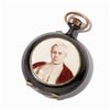 Image 8 : Pius X. Pocket Watch with Blued Brass Case, c. 1900