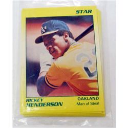 1990 STAR RICKEY HENDERSON OAKLAND SEALED 11 CARD SET