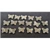 Image 1 : LOT OF 17 TIBETAN SILVER BUTTERFLY CHARM BEAD PENDANTS