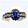 Image 1 : STERLING SILVER BLUE SAPPHIRE & KYANITE RING SZ 8.25