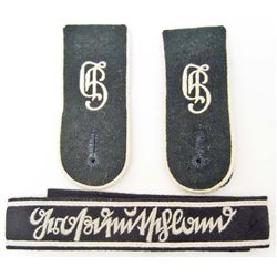 GERMAN NAZI ARMY GD CUFF TITLE AND SHOULDER BOARDS