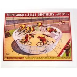 FOREPAUH & SELLS BROS CIRCUS 8 X 10 GICLEE CANVAS PRINT