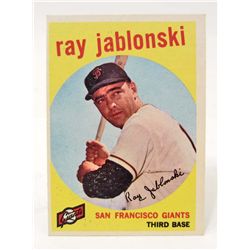 1959 TOPPS #342 RAY JABLONSKI GIANTS BASEBALL CARD