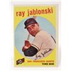 Image 1 : 1959 TOPPS #342 RAY JABLONSKI GIANTS BASEBALL CARD