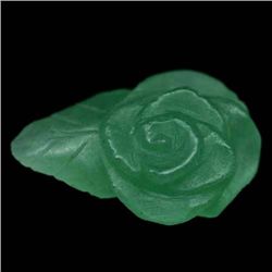 1.54 CT GREEN BRAZILIAN PREHNITE ROSE CARVED