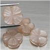 Image 1 : LOT OF 6.47 CTS OF BROWN INDIAN MOONSTONE FLOWERS 4 PCS