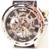 Image 1 : MENS WINNER MECHANICAL 'SKELETON' ANALOG WRISTWATCH