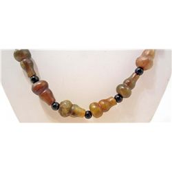 HAND CARVED JADE CHINESE BEADS NECKLACE