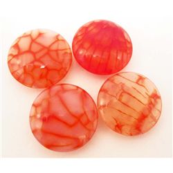 LOT OF 95.5 CTS DRAGON VEINS AGATE ROUND GEMSTONES 4 PCS