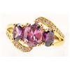 Image 1 : 18K GOLD FILLED AMETHYST RING - SZ 7