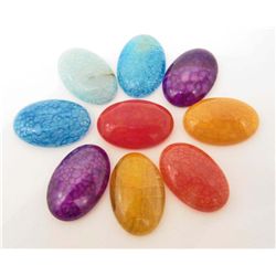 LOT OF 285.6 CTS DRAGON VEINS AGATE OVAL GEMSTONES 9 PCS