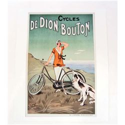 DE DION-BOUTON CYCLES 8 X 10 GICLEE CANVAS PRINT