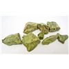 Image 1 : LOT OF 816 CTS GREEN OPAL ROUGH 8 PCS