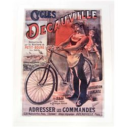 DECAUVILLE CYCLES 8 X 10 GICLEE CANVAS PRINT