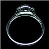 Image 2 : STERLING SILVER GREEN DIOPSIDE & WHITE TOPAZ RING SZ 8
