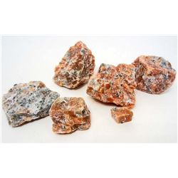LOT OF 745 CTS BRAZILIAN ORANGE CALCITE 6 PCS