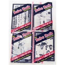 4 UNOPENED BABE RUTH COLLECTION CARD PACKS - 10 CARDS EA