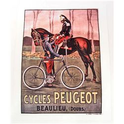 PEUGEOT CYCLES BEAULIEU 8 X 10 GICLEE CANVAS PRINT