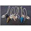 Image 1 : LOT OF 6 GEMSTONE PENDULUMS W/ TIBETAN HORSE PENDANTS