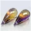 Image 1 : PAIR OF 38.86 CTS PURPLE & GOLDEN BOLIVIAN AMETRINE