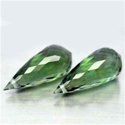 PAIR OF 40.68 CTS OF GREEN URUGUAY AMETHYST