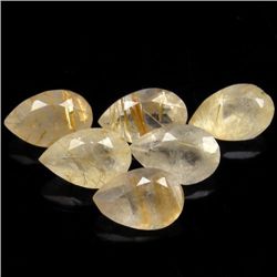 LOT OF 9.13 CTS OF WHITE & GOLDEN RUTILE AFRICAN QUARTZ