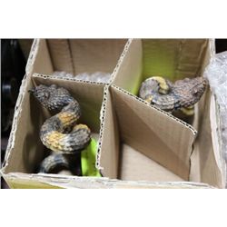 PAIR OF NEW PORCELAIN COLLECTOR'S RATTLESNAKE