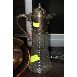 ITALIAN ZINC AND GLASS COFFEE SERVER