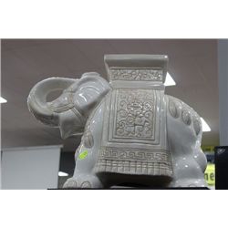 LARGE CERAMIC ELEPHANT PLANT STAND