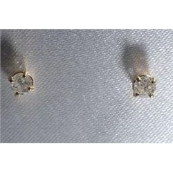 14Kt Gold Diamond Earrings-R-#28