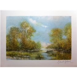 Landscape with Pond, signed and numbered