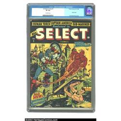 All Select Comics #1 (Timely, 1943) CGC VF 8.0 Off-white pages. Captain America, Human Torch and the