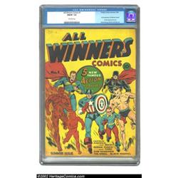 All Winners Comics #1 (Timely, 1941) CGC FN/VF 7.0 Off-white pages. A truly historical comic for the