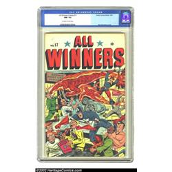 All Winners Comics #17 (Timely, 1945) CGC NM- 9.2 Off-white to white pages. The dropping of the bomb