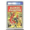 Image 1 : Blonde Phantom #13 (Timely, 1947) CGC NM- 9.2 Cream to off-white pages. Our sexy heroine swoops in t