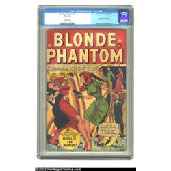 Blonde Phantom #16 (Timely, 1947) CGC FN+ 6.5 Off-white pages. Captain America has a story in this i